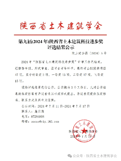 又双叒叕获奖了！陕西建筑产业投资集团荣获多项陕西省土木建筑学会科技进步奖